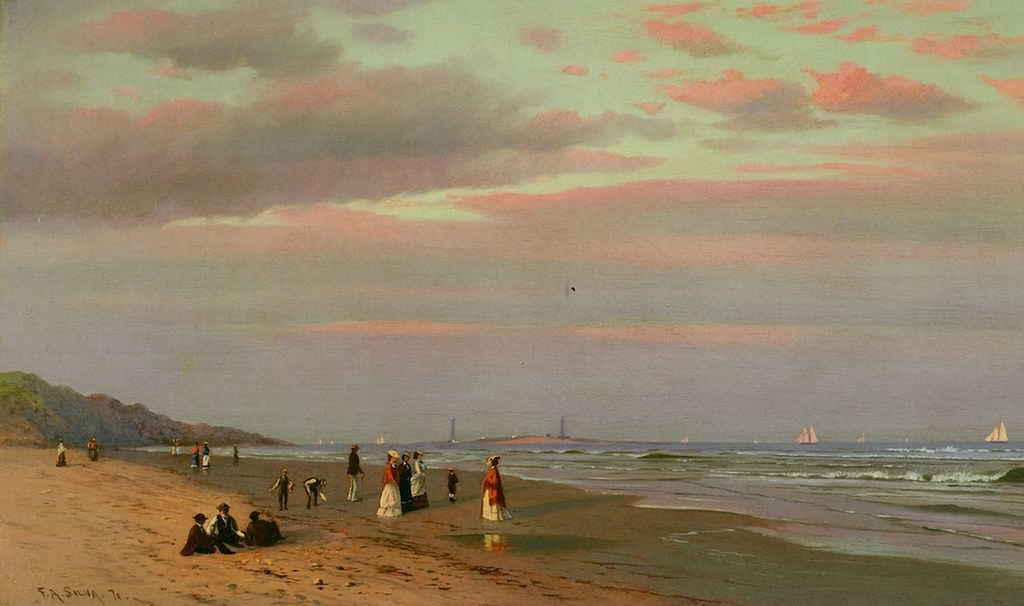 An Afternoon on Long Beach, Gloucester, Massachusetts by Francis A. Silva - 1871