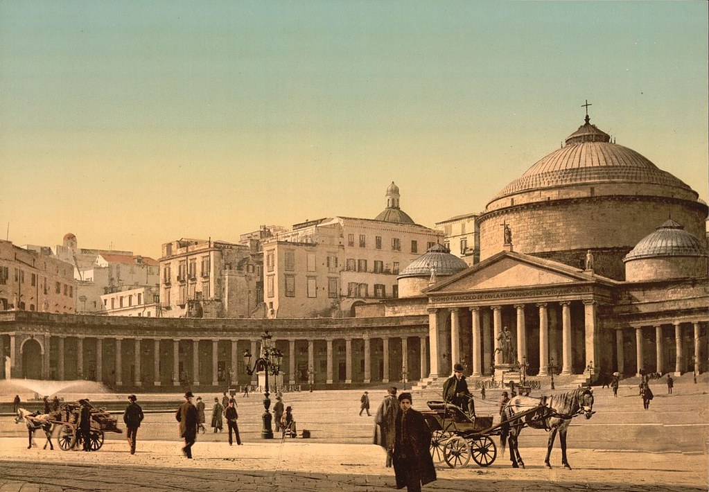 Plaza and church of San Francesco di Paola, Naples, Italy