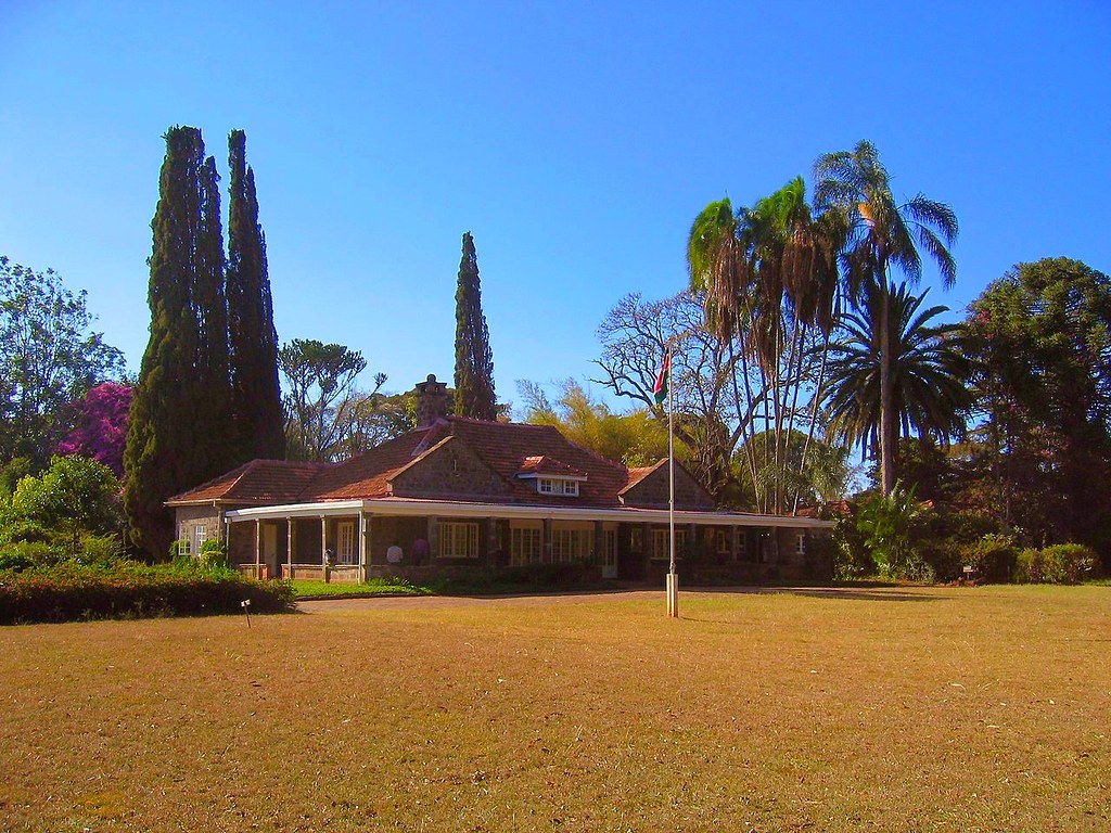 Karen Blixen's farm near Nairobi, Kenya "at the foot of the Ngong Hills