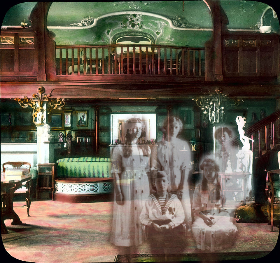 The ghosts of the Tsar's children in the Maple Room.