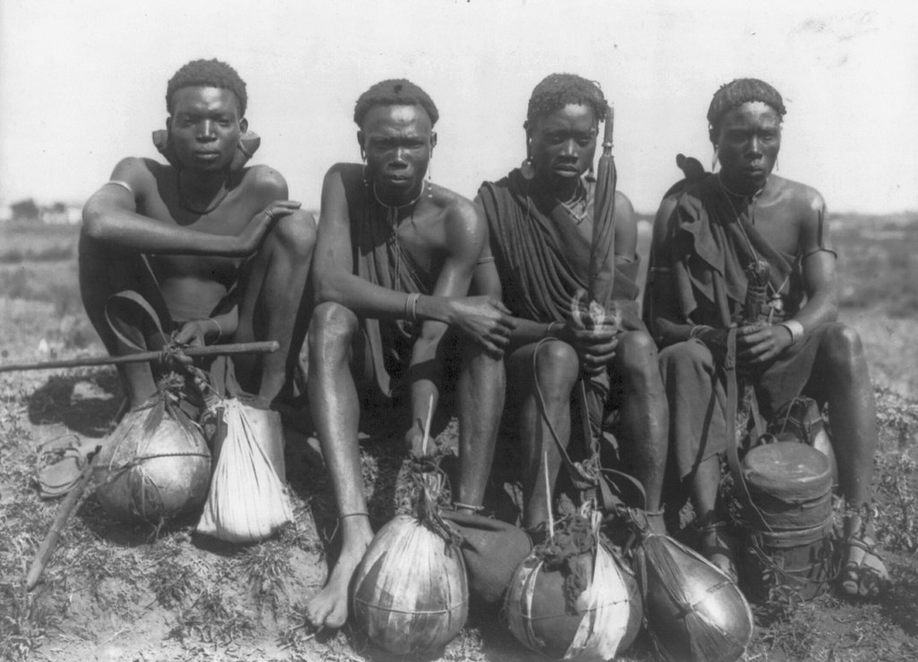 Men of the Kikayu tribe, British East Africa, circa 1920