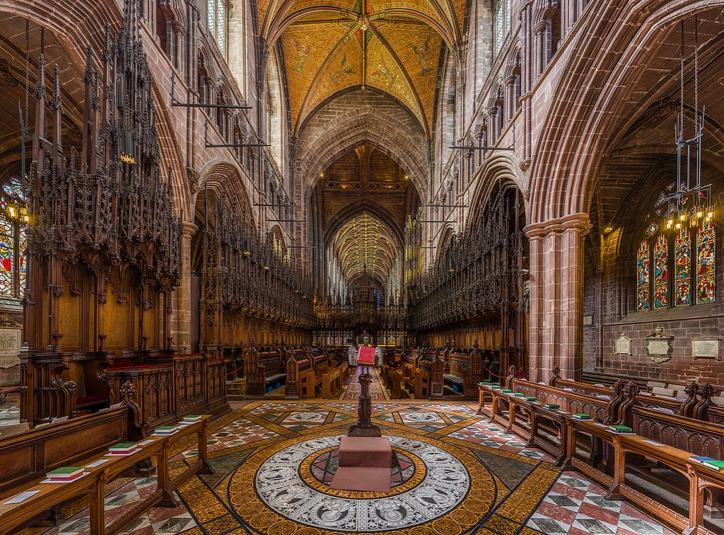 Chester Cathedral - Choir Stalls and Rood Screen. Credit: David Iliff
