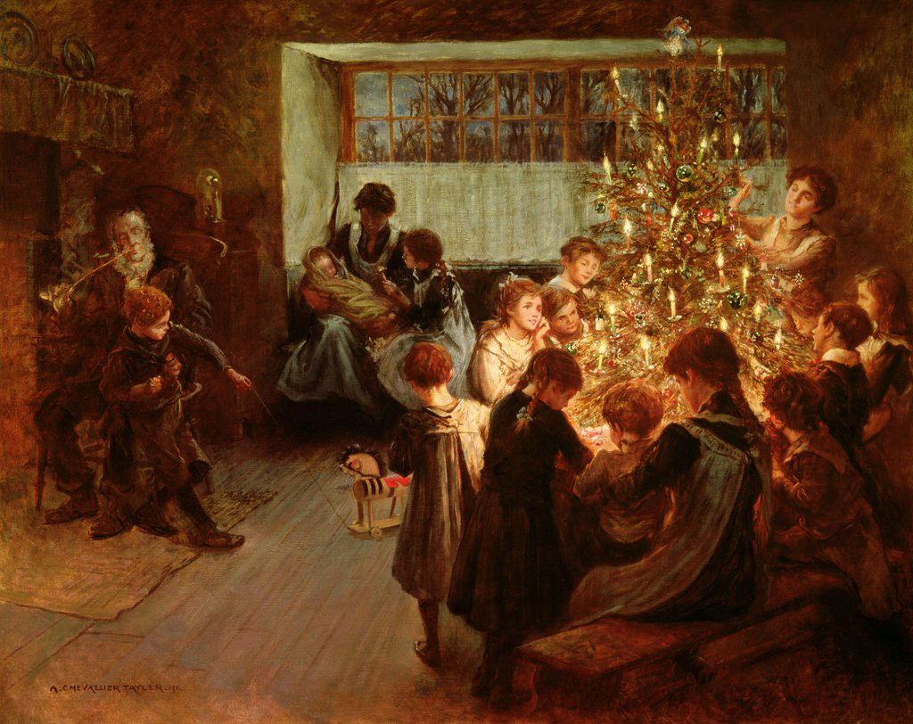 The Christmas Tree by Albert Chevallier Tayler - 1911