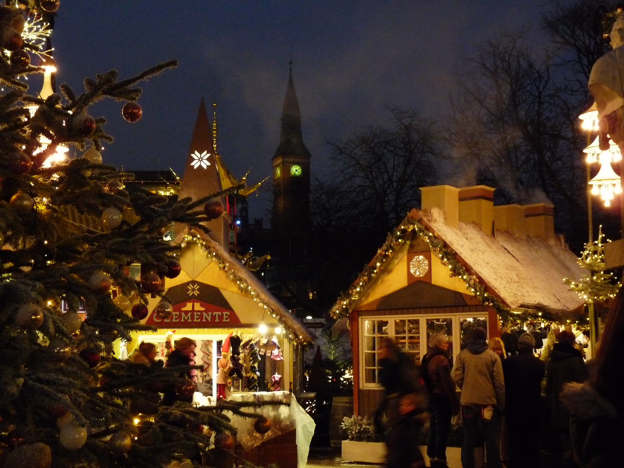 Christmas market in Copenhagen, Denmark. Credit Judith, flickr