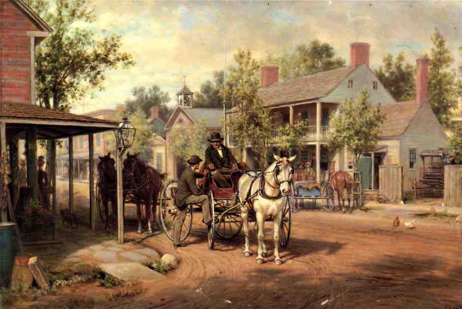 Horse and Buggy on Main Street by Edward Lamson Henry - 1889