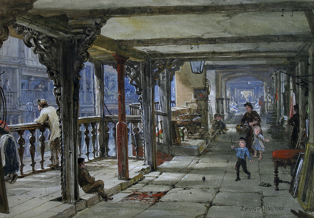 Watergate Street Row South,  Chester by Louise Rayner