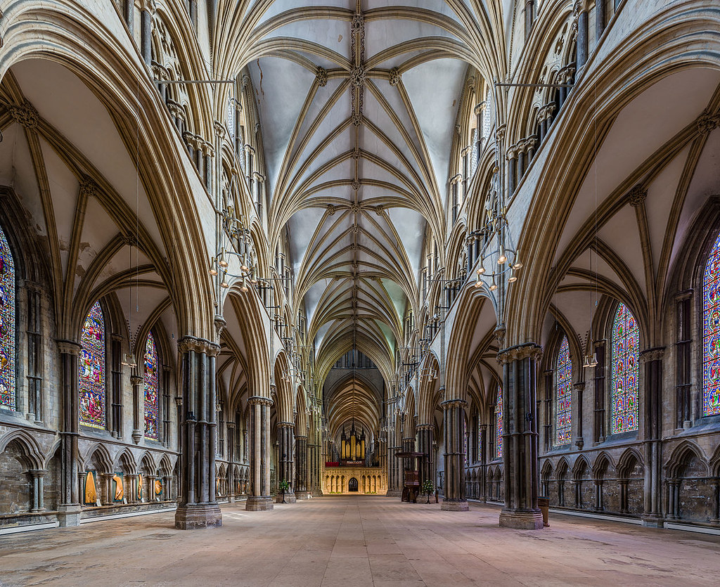 Lincoln Cathedral - The nave looking east. Credit: David Iliff