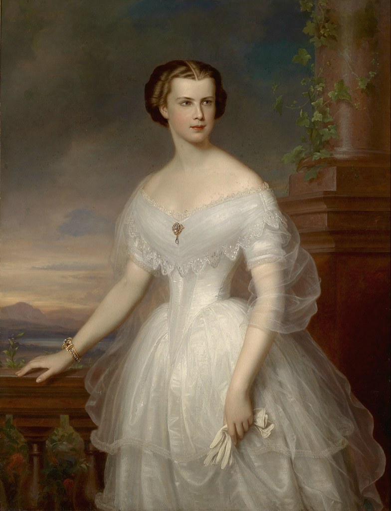 Portrait of Empress Elisabeth of Austria by Franz Schrotzberg, 1853.