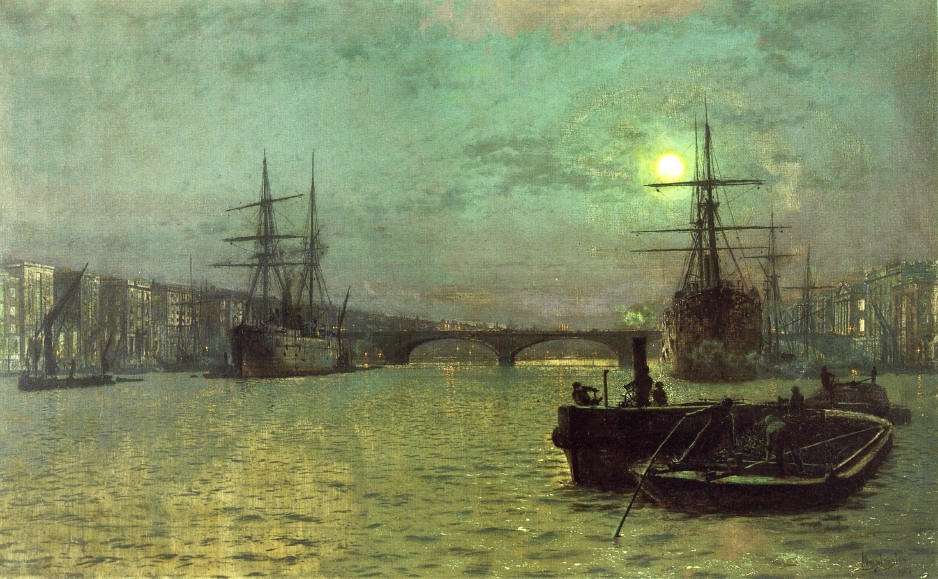 London Bridge - Half Tide by John Atkinson Grimshaw, 1884