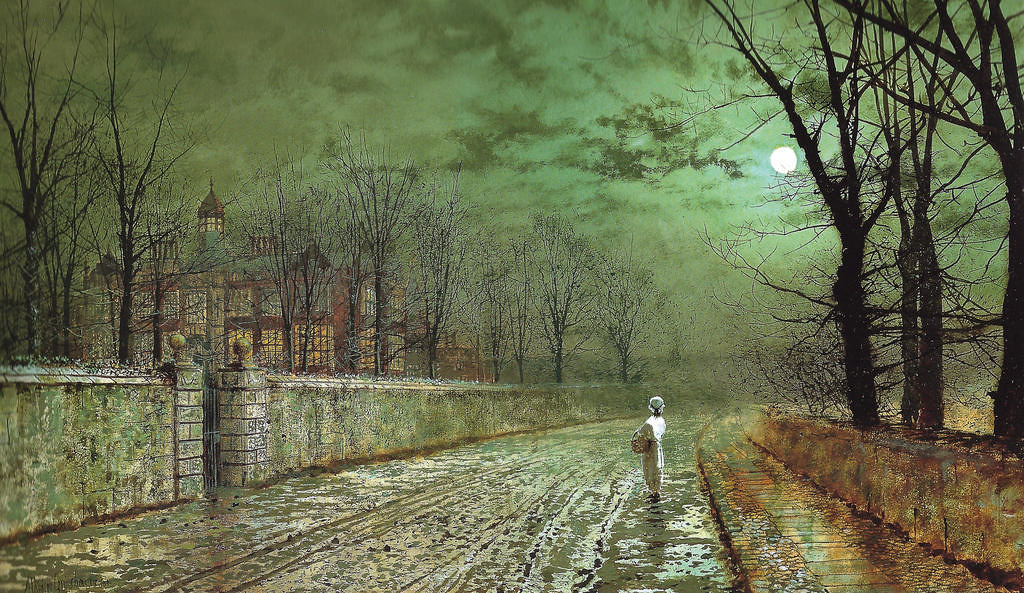 A Moonlit Evening by John Atkinson Grimshaw, 1880