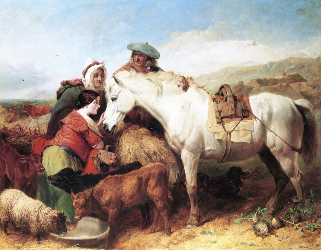 The Auld Farmer's New Year's Gift to His Auld Mare Maggie by Richard Ansdell - 1851.