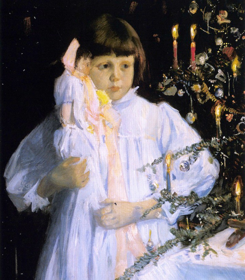 The Christmas Tree by Julian Alden Weir - 1890
