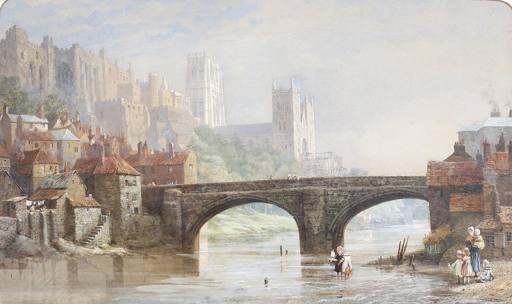 Durham Cathedral from Framwellgate Bridge by Louise Rayner, 1870-1880