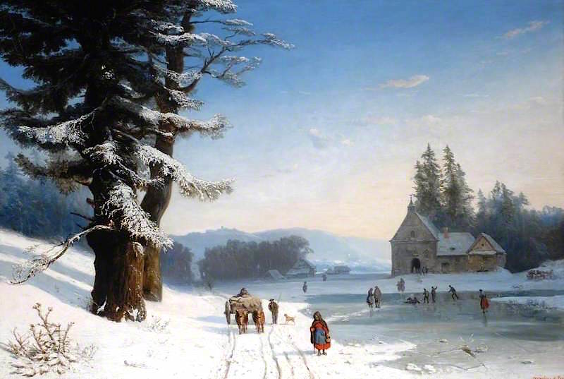Snow Scene in the South of France by Joséphine Bowes, c.1867