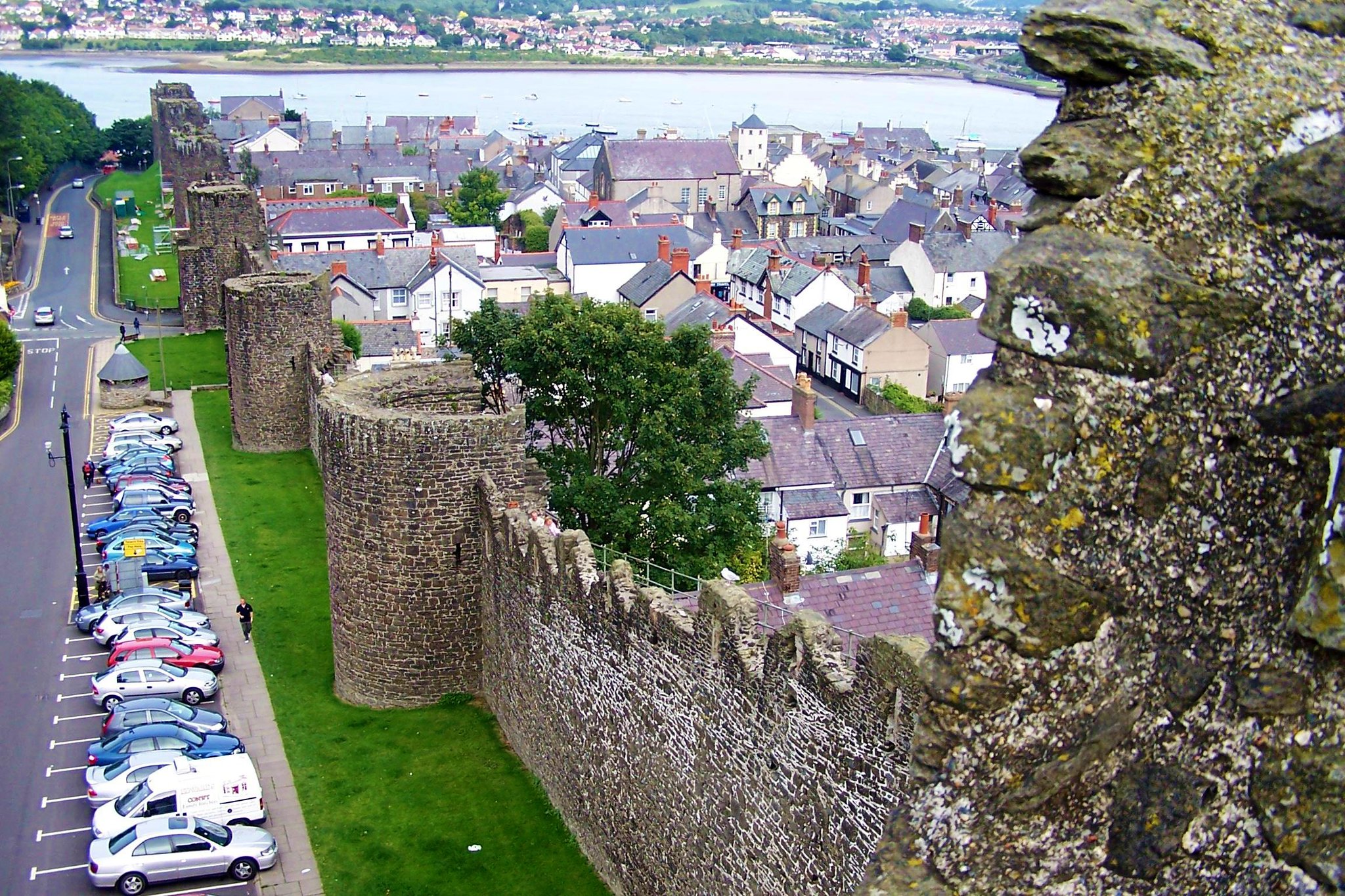 Medieval walls surrounding the town of Conwy, Wales. Credit One lucky guy