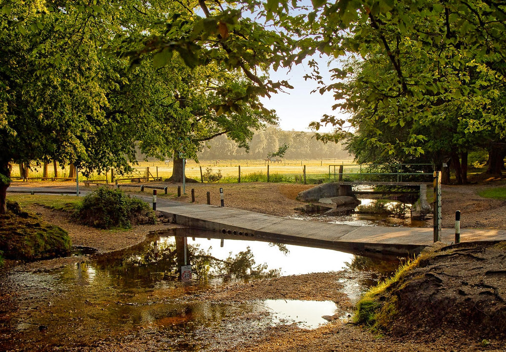 The ford over Dockens Water at Rockford in the New Forest. Credit Anguskirk, flickr