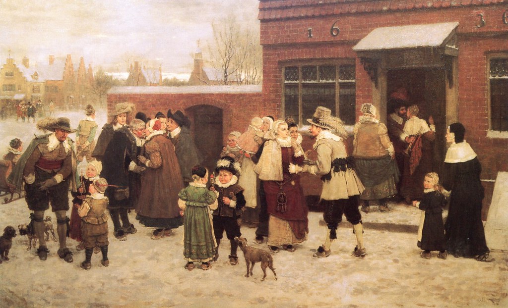 New Year's Day in New Amsterdam by George Henry Boughton - 1870