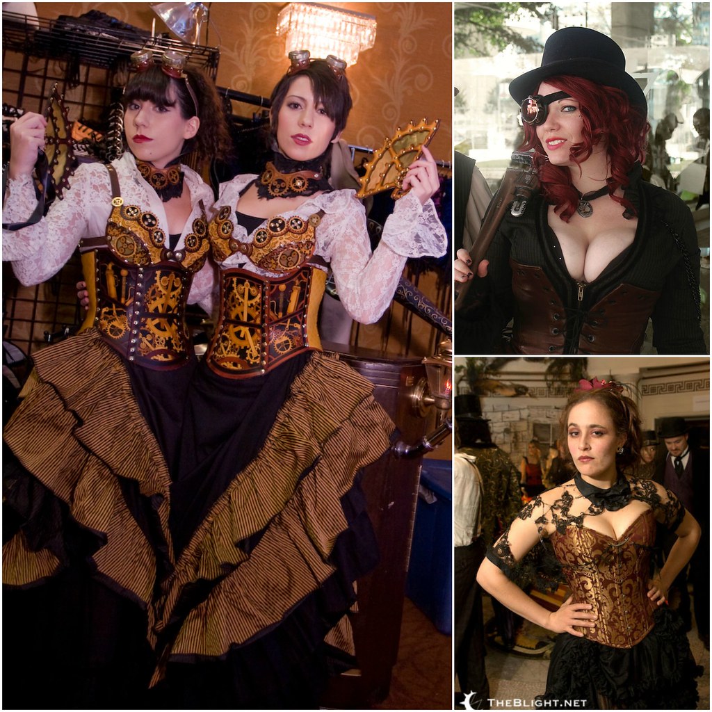Steampunk corsets: credit greylock, Steampunk Family the von Hedwig, Neil Girling.