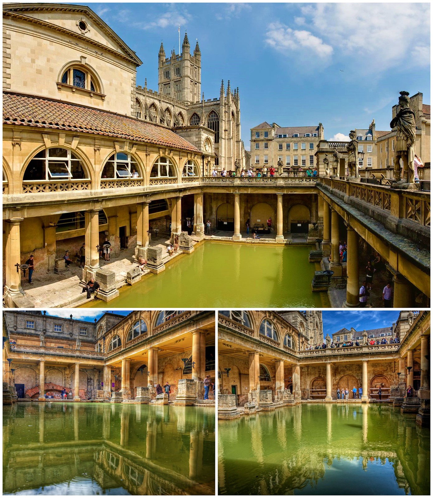 Roman Baths. Credit David Iliff; Neil Howard; flickr; Treye Rice, flickr