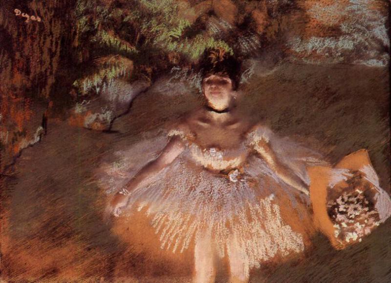 Dancer Onstage with a Bouquet by Edgar Degas, c.1876