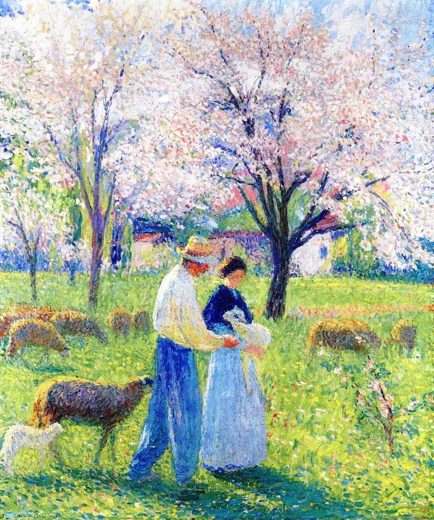 The Lovers of Spring by Henri Martin (French, 1860 - 1943).