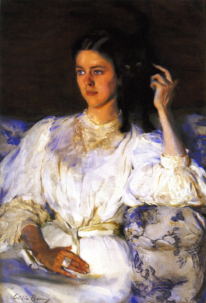 Young Woman with Cat by Cecilia Beaux, c.1893