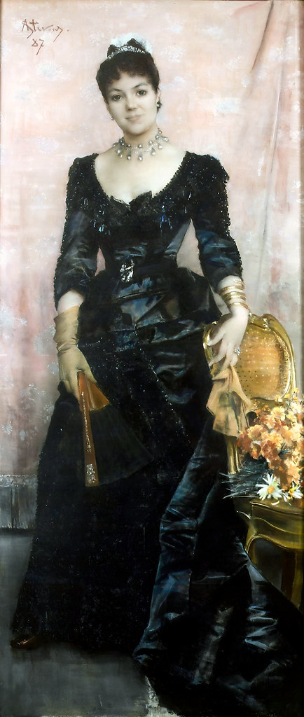 Portrait of Baroness du Mesnil Saint-Front by Alfred Stevens, 1886