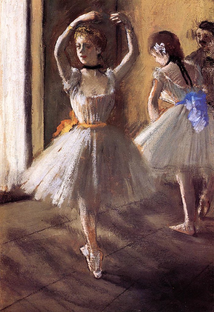 Two Dancers in the Studio (also known as Dance School) by Edgar Degas, c.1875