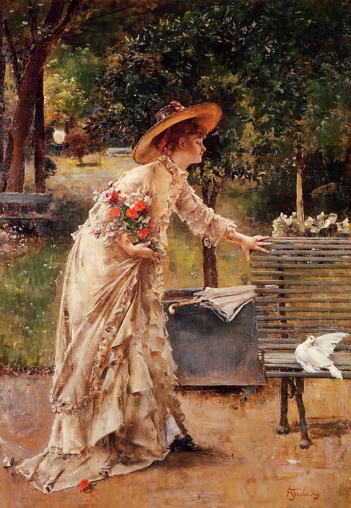 Afternoon in the Park by Alfred Émile Léopold Stevens, 1885
