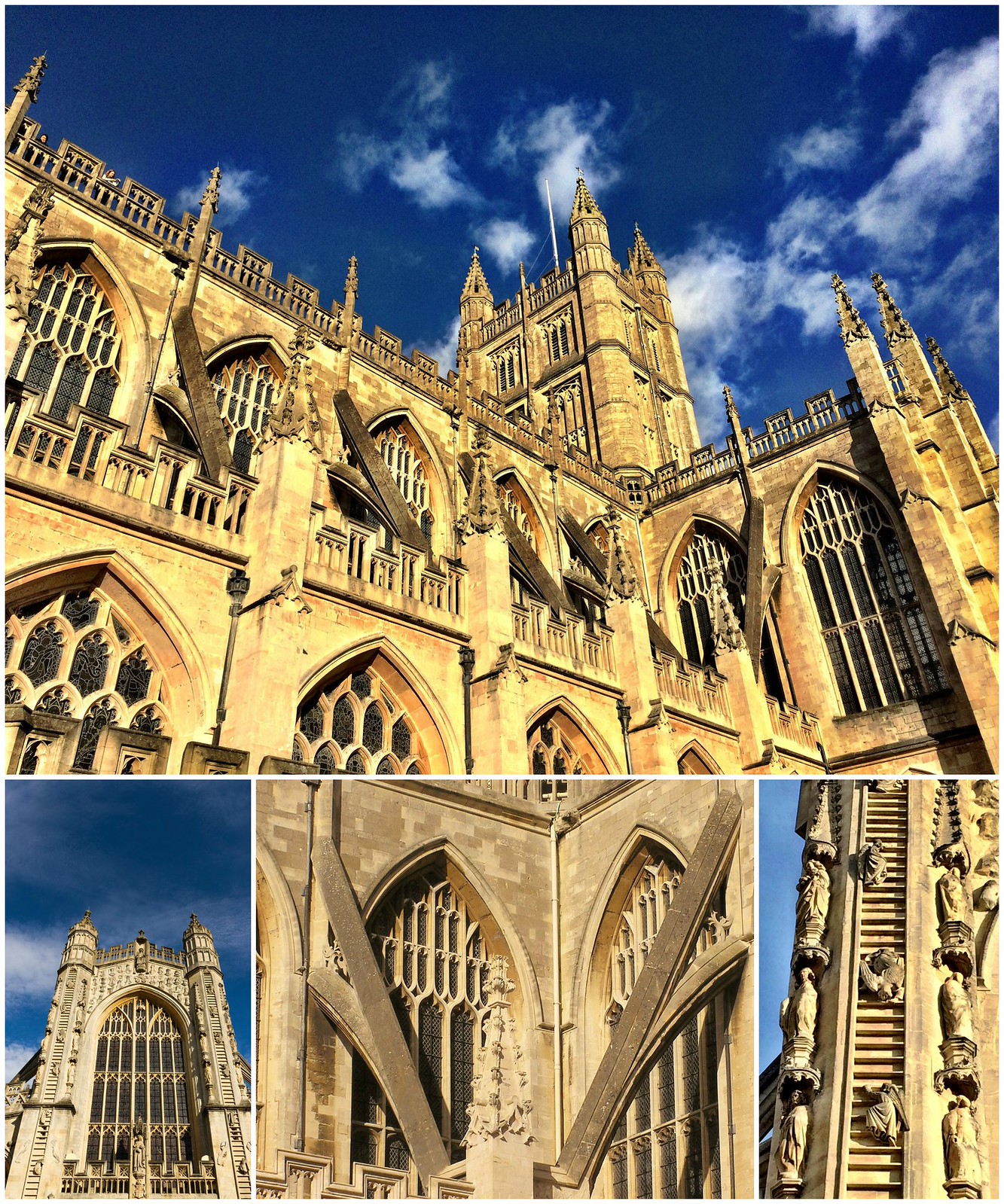 Bath Abbey. Credit: Joanna Penn, flickr; Lee, flickr