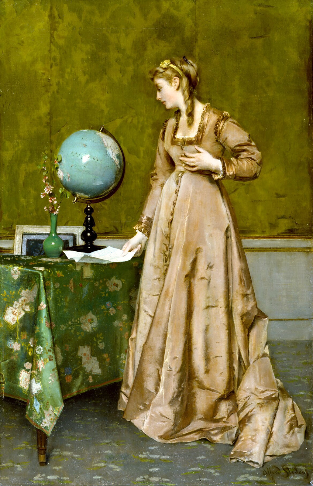 News from Afar by Alfred Stevens, 1865