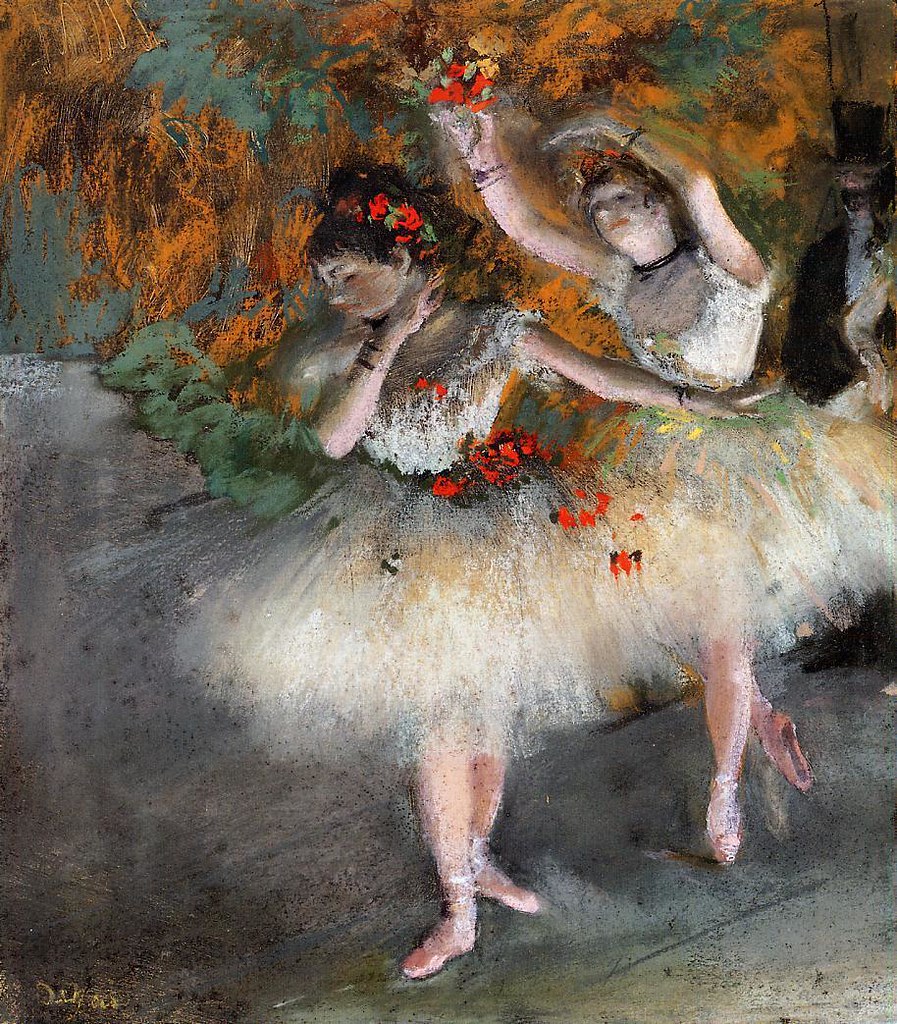 Two Dancers Entering the Stage by Edgar Degas, c.1878