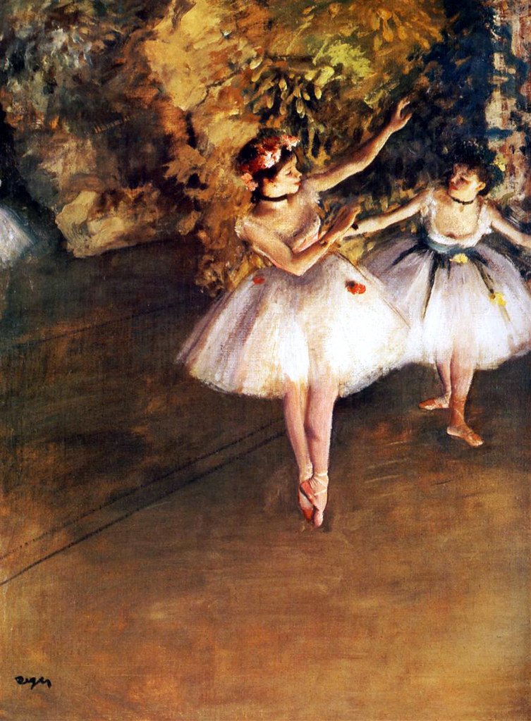 Two Dancers on the Stage by Edgar Degas, 1877