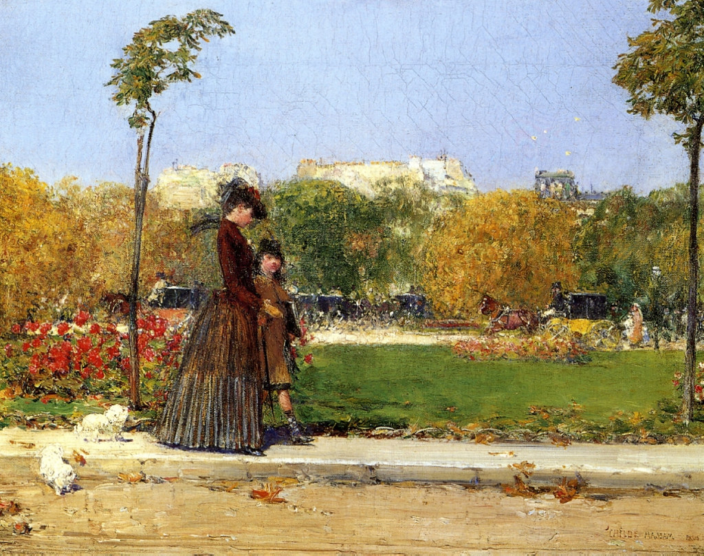 In the Park, Paris by Childe Hassam, 1889