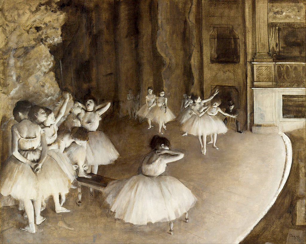 Rehearsal on Stage by Edgar Degas, 1874