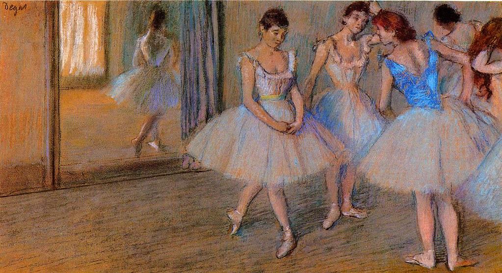 Dancers in a Studio by Edgar Degas, c.1884