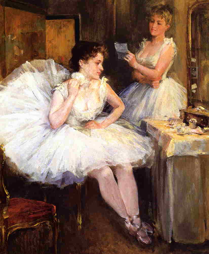 The Ballet Dancers (also known as The Dressing Room) by Willard Leroy Metcalf - 1885