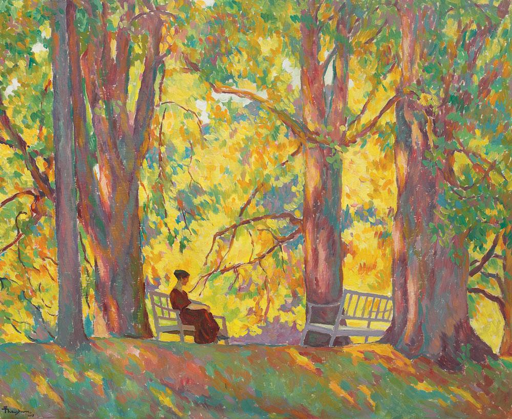 Woman in the Park by Ion Theodorescu-Sion, 1919