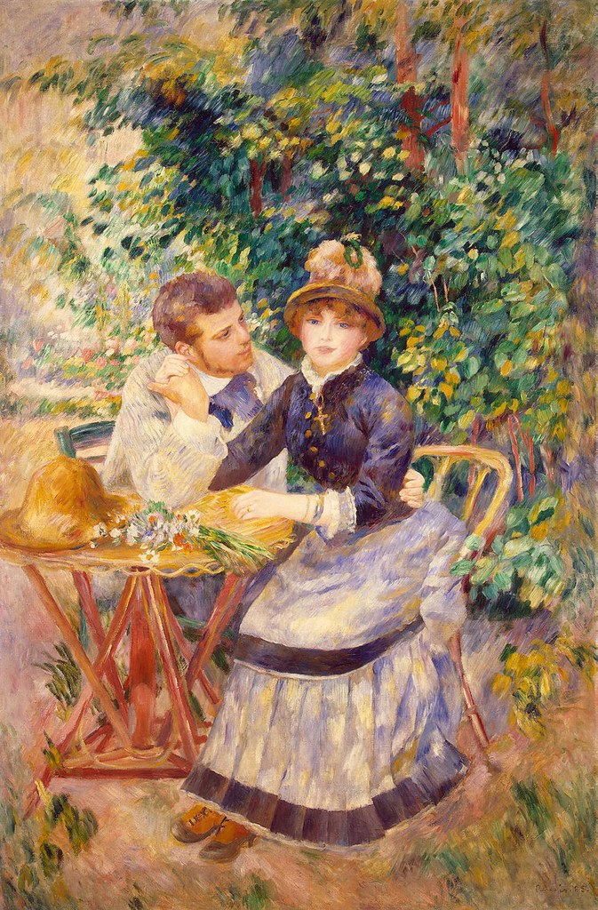 In the Garden by Pierre Auguste Renoir, 1885.