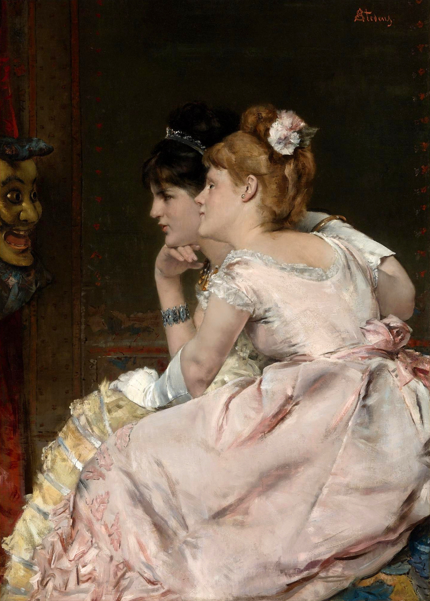 The Japanese Mask by Alfred Stevens, 1877