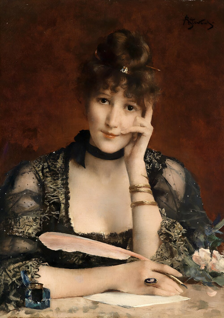 The Letter by Alfred Stevens, 1823-1906
