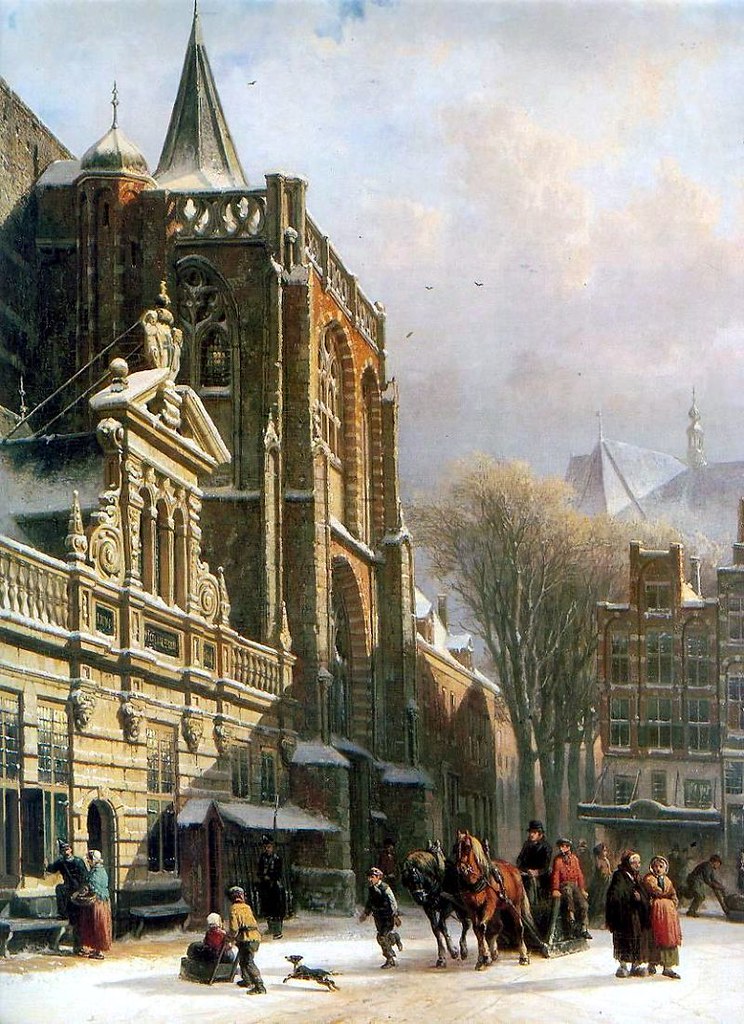 St. Michael Church in Zwolle by Cornelis Springer, 1862