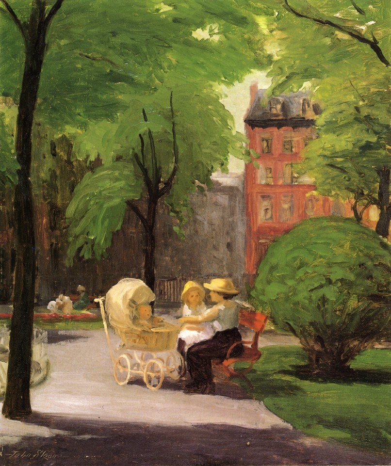 Spring, Grammercy Park by John French Sloan, 1912