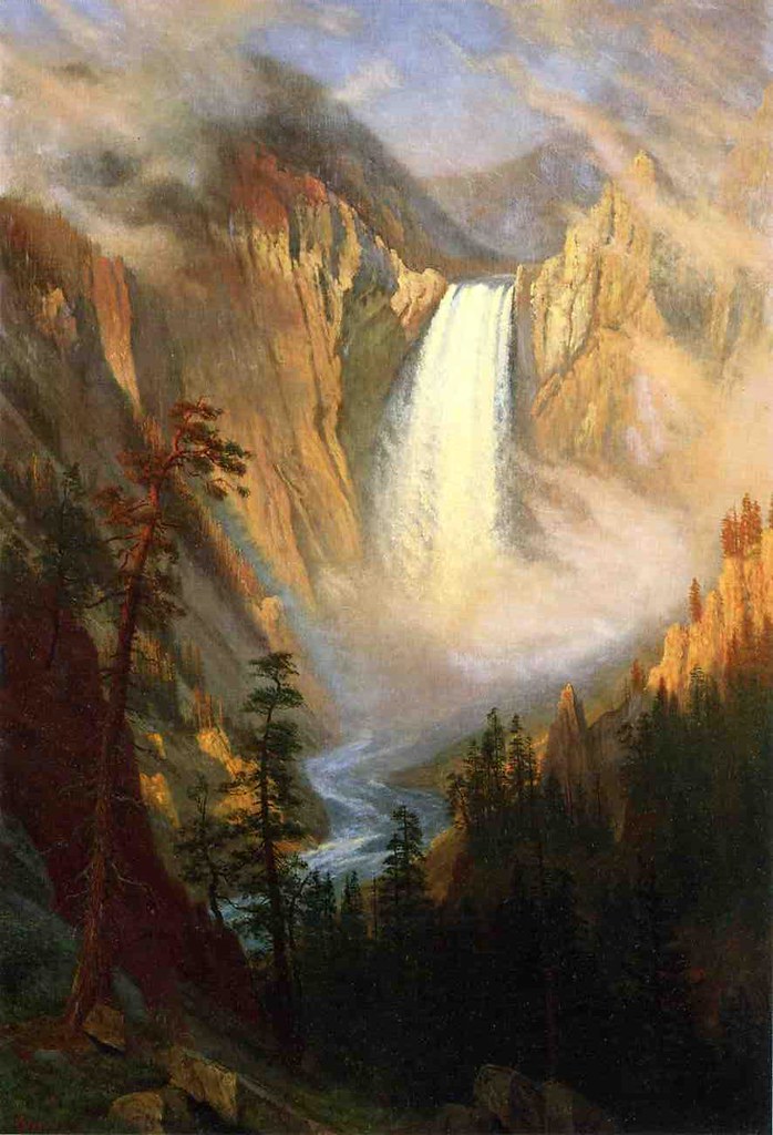 Yellowstone Falls by Albert Bierstadt, 1881