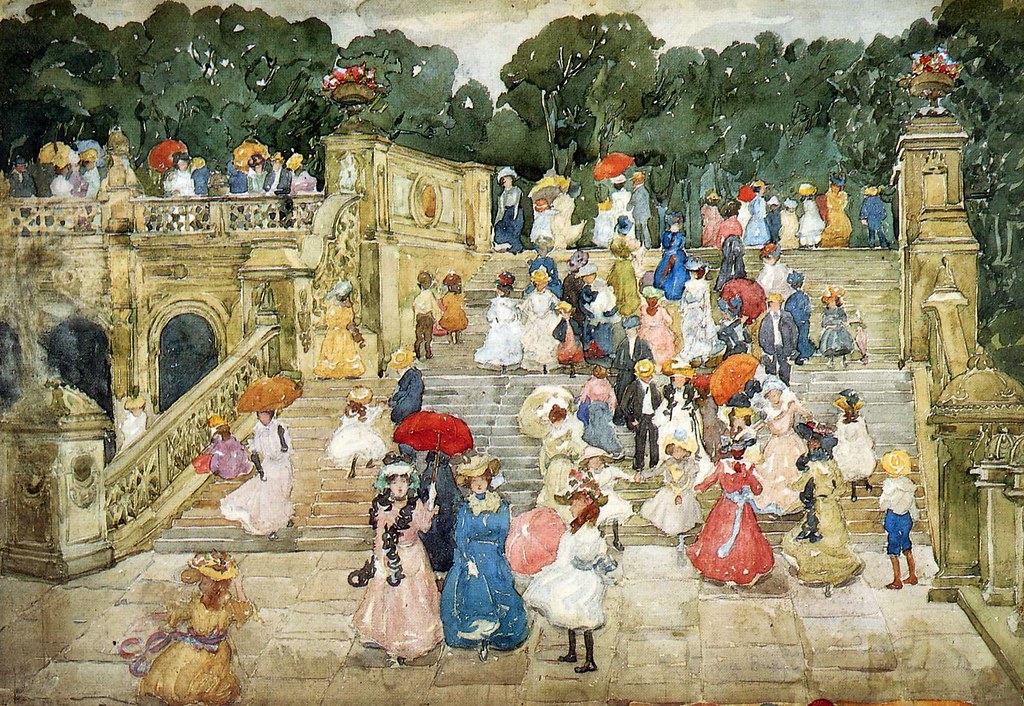 The Mall, Central Park by Maurice Prendergast, 1901