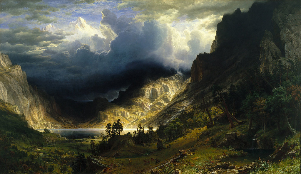Storm in the Rocky Mountains, Mount Rosalie by Albert Bierstadt - 1866