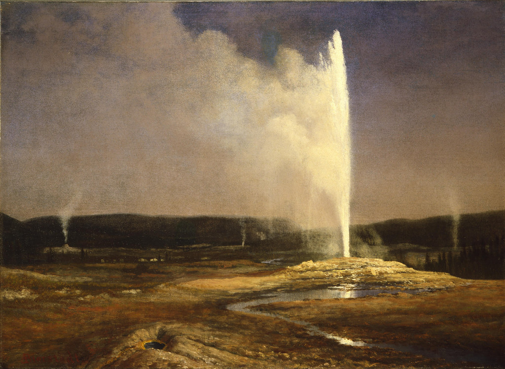 Geysers in Yellowstone by Albert Bierstadt, 1881