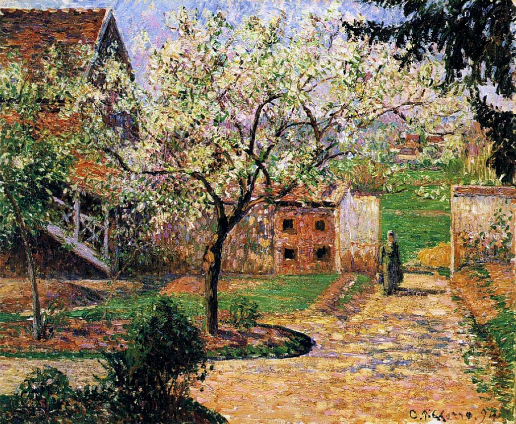 Flowering Plum Tree, Eragny by Camille Pissarro, 1894