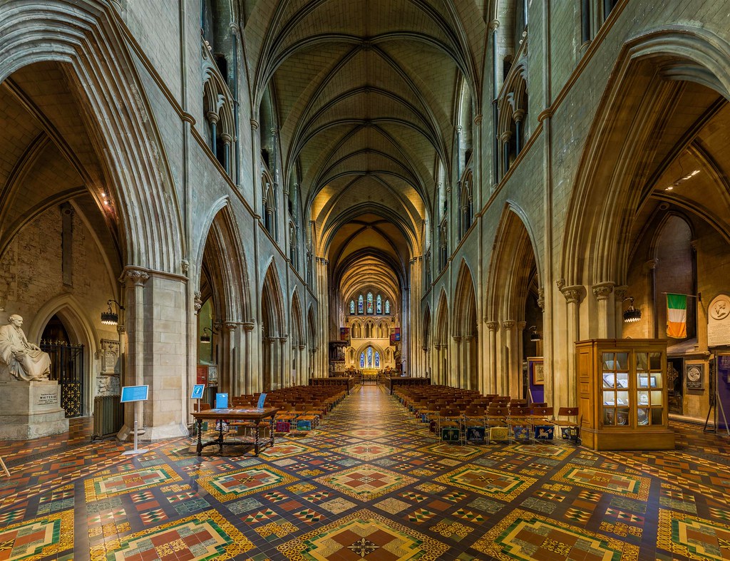 St Patrick's Cathedral Nave, Dublin, Ireland. Credit David Iliff