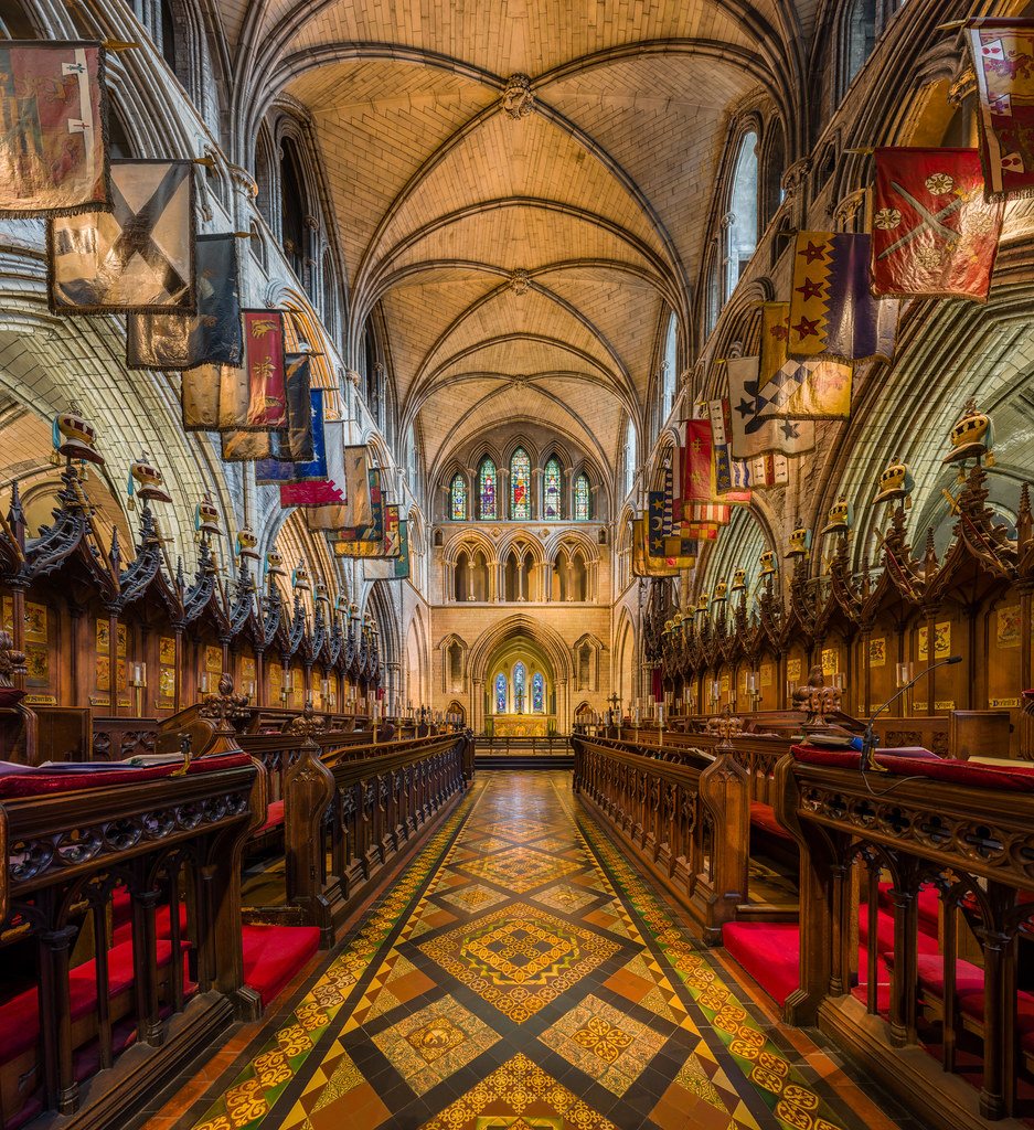 The choir of St Patrick's Cathedral in Dublin, Ireland. Credit David Iliff
